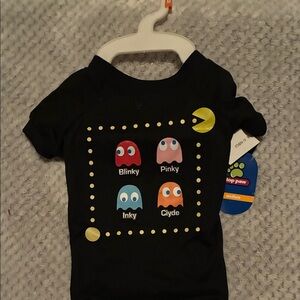 Top Paw Black Pac-Man Dog Tee